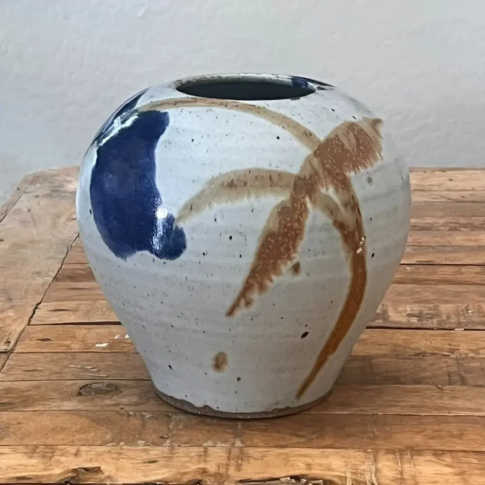 Studio Pottery Stoneware Vase 8.5